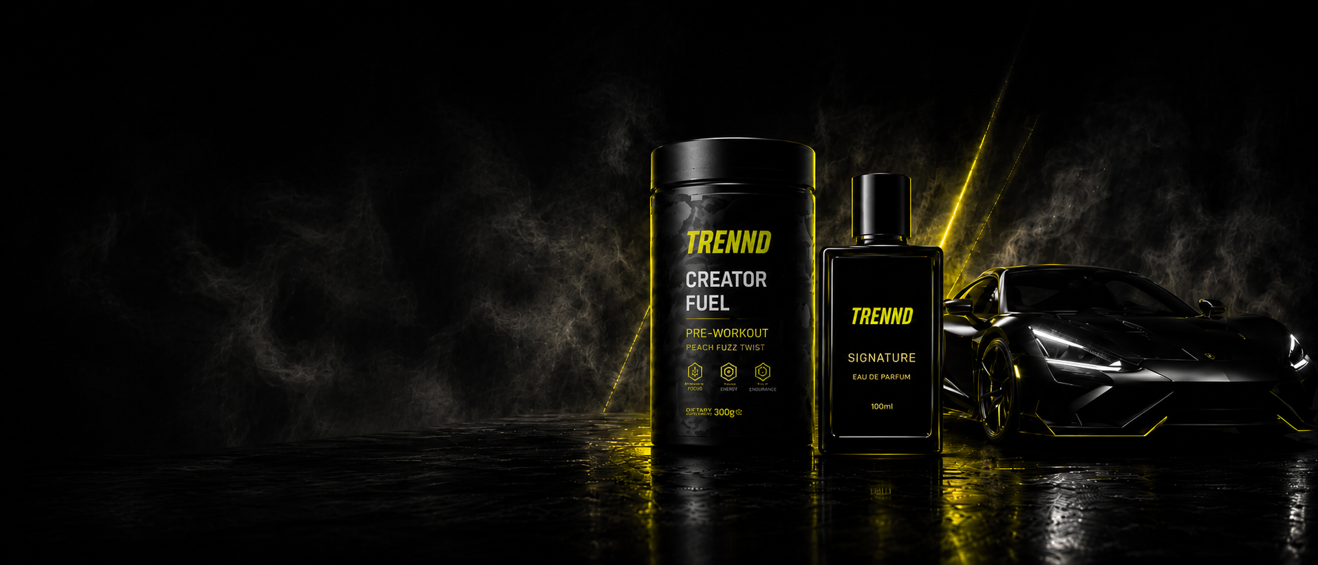 TRENND supplement, fragrance and supercar